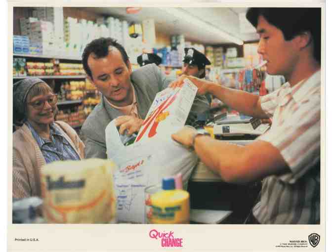 QUICK CHANGE, 1990, lobby cards, Bill Murray, Geena Davis