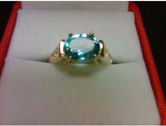 Blue Topaz Ring in Sterling