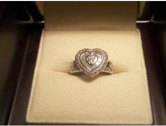 Pave' and Channel Cut Heart ring