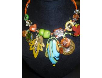 Treska 'Spring' multimedia necklace & earrings