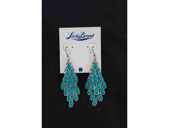 Lucky Brand silver and turquoise earrings