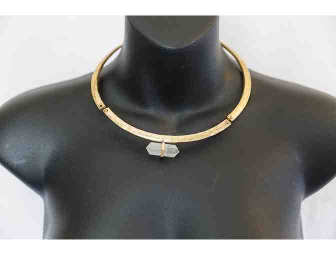 Lucky Brand hammered gold collar necklace