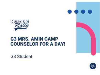 G3 Mrs. Amin Camp Counselor for a day!