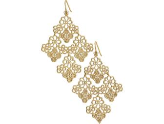 Stella & Dot Chantilly Lace Cuff and Chandelier Earrings Set