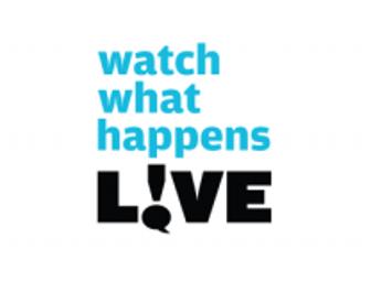 LIVE: 'WATCH WHAT HAPPENS: LIVE' WITH ANDY COHEN - 2 TICKETS