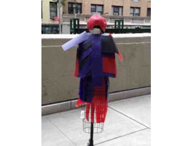 Seth Aaron Henderson- Collaged Armor Cape Sleeve Dress