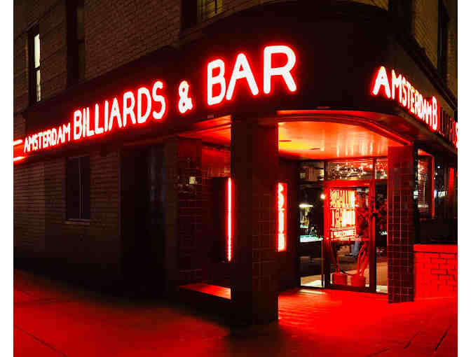 Amsterdam Billiards - TWO (2) Hour Pool Time with Beer and Pizza for 4 Guests