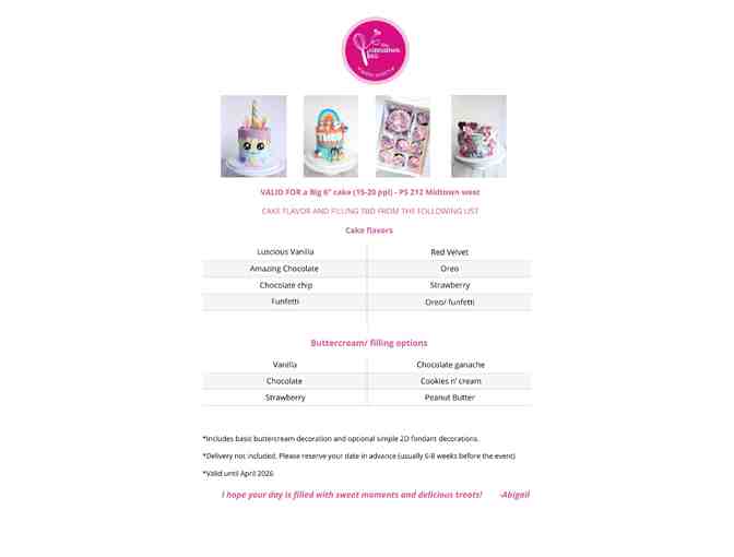 The Cinnamon Bee - Big 6' cake by for 15-20 ppl