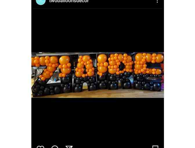 Two Balloons Decor - Themed Number Balloon Bouquet ($190)