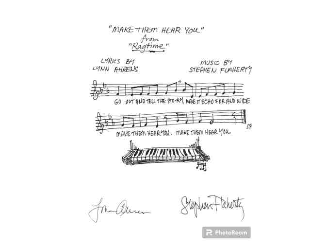 RAGTIME - 'MAKE THEM HEAR YOU' LYRICS HANDWRITTEN WITH ARTWORK