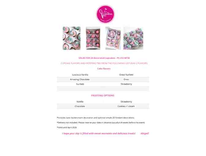 The Cinnamon Bee - 24 Custom Decorated Cupcakes - $140 Value