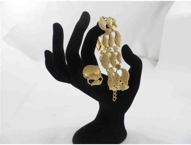 Linpha 5-piece crystal ring, bracelet, earrings & necklace statement set!