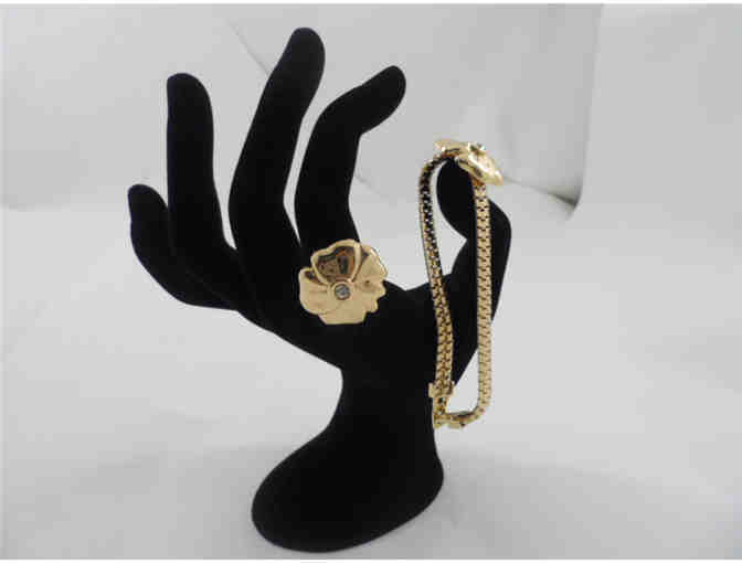 Ficorel 5-piece crystal pendant ring, bracelet, earrings & necklace statement set!