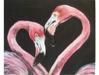 Flamingos Watercolor