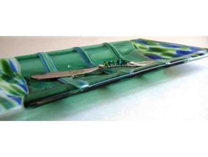 Glass Serving Tray (Green)