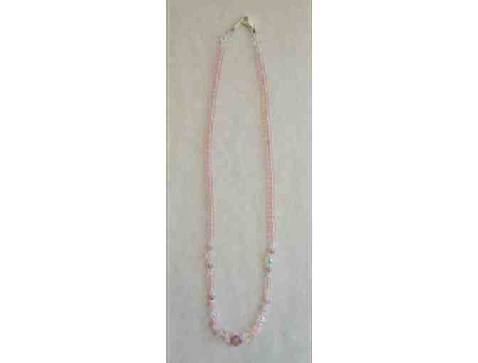Pink Glass Bead Necklace