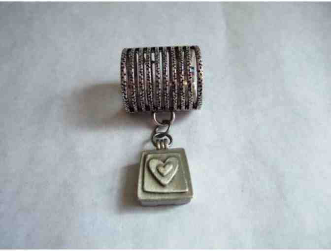 Scarf Holder with Metal Locket