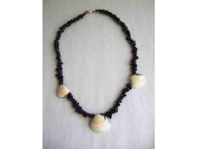 Beaded Clam Shell Necklace