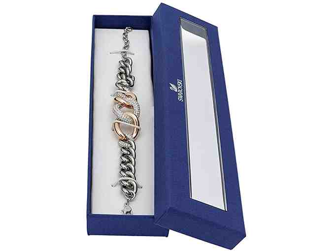 Swarovski - Bound Crystal PavÃ© Chain Stainless Steel Link Bracelet for Women