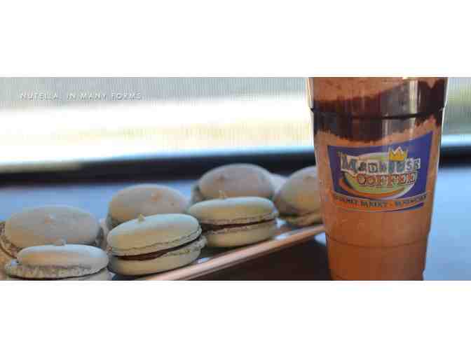 Madhouse Coffee Blended Mocha and a Housemade French Macaroon