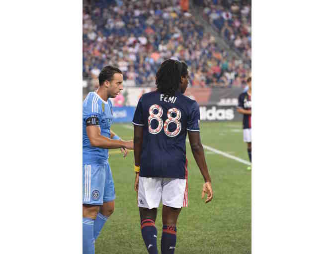 Femi Hollinger-Janzen Game-Worn, Autographed Revolution Jersey w/Camouflage Numbers