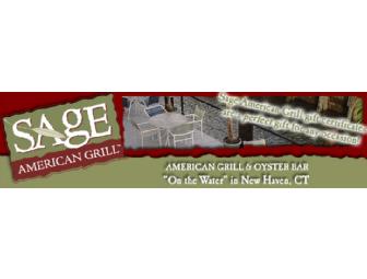 $25 Gift Certificate to Sage American Grill & Oyster Bar in New Haven