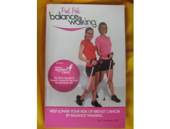 1 SET OF FOOT SOLUTIONS NORDIC WALKING POLES AND A BOOK ON BALANCING WALKING