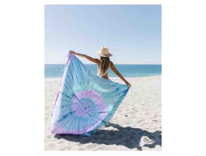 Sand Cloud Luna Turkish Beach Towel (XL) and Turtle Glass bottle