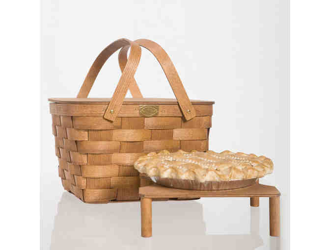 2-Pie Ash Woven Basket with Lid and Tray