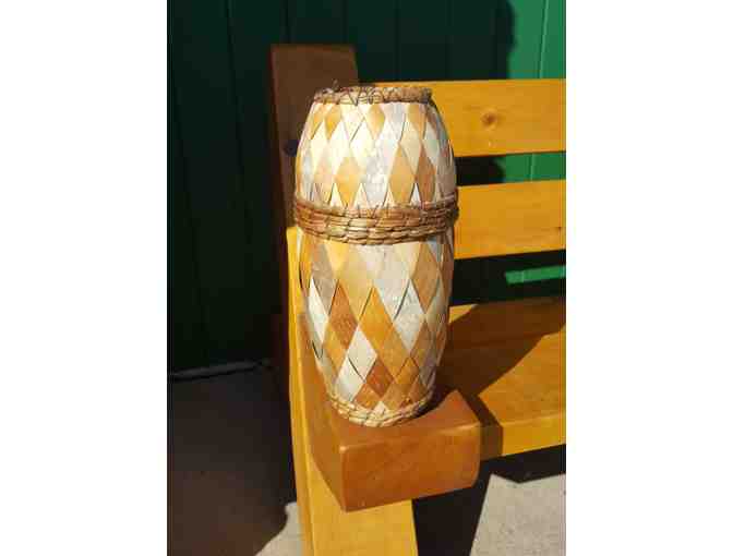 'Barrel I' One-of-a-Kind Birch Bark Vase by North House Instructor Tina Fung Holder