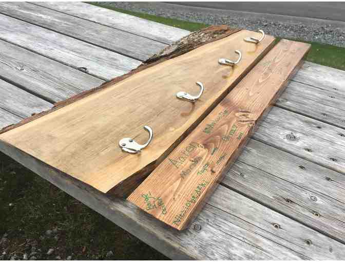 JC Class Milled Red Maple Coat Rack and Detachable Autographed Sign