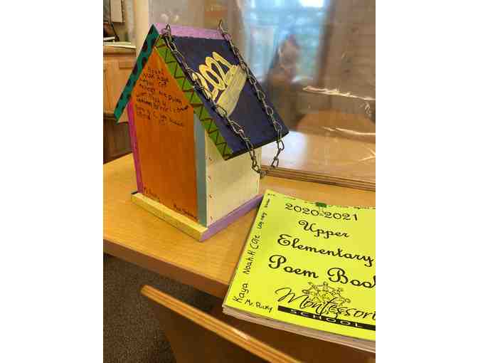 Painted Bird House and Poetry Book by NMS Upper Elememetary