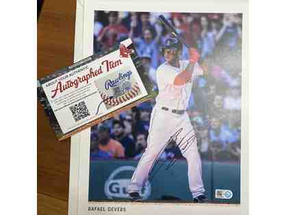 Boston Red Sox Rafael Devers Autographed Photo with Authentication Card
