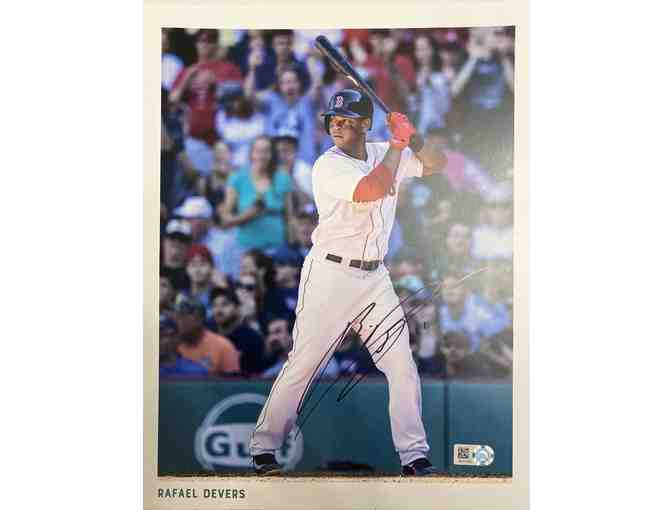 Boston Red Sox Rafael Devers Autographed Photo with Authentication Card