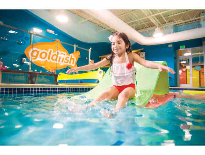 Eight swim lessons and the annual membership fee to Goldfish Swim School