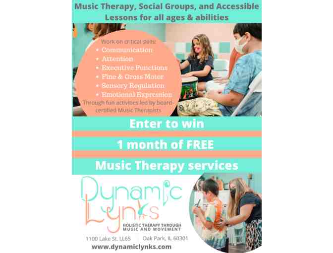 1 Month of Free Music Therapy Services at Dynamic Lynks