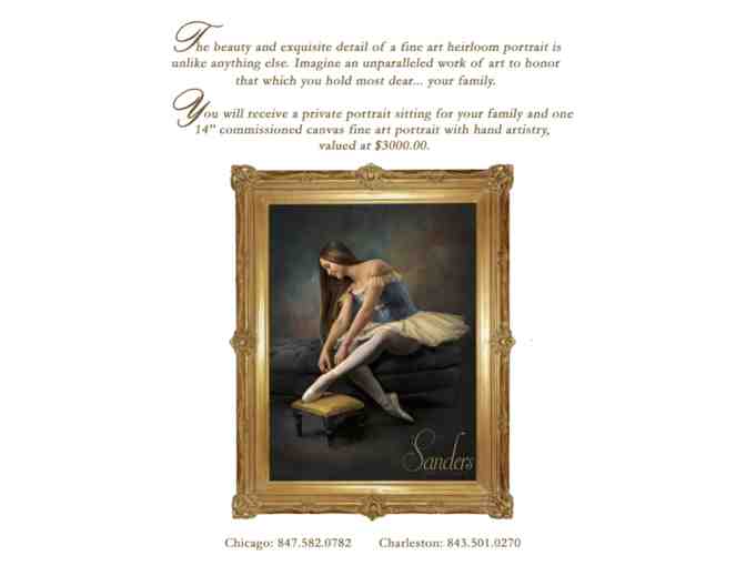 $3,000 gift certificate for a commissioned canvas fine art portrait