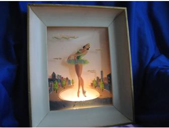 antique ballerina light box