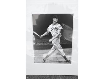 11' x 14' black & white print of baseball legend Ted Williams