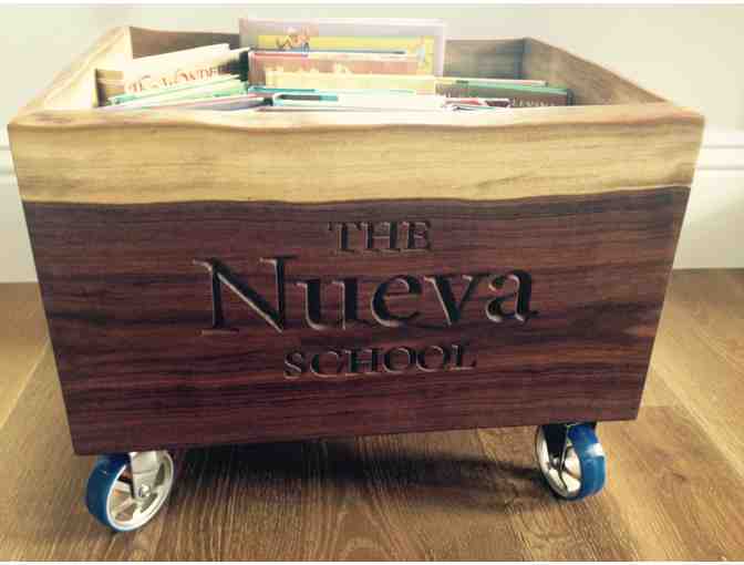 Kindergarten Class Gift: Handcrafted Wooden Book Crate (Older)