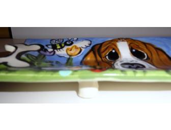 Whimsical Basset Long Bone Tray