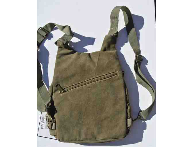 Green Canvas Backpack