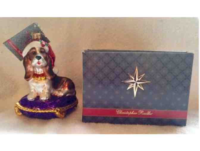 Christopher Radko Basset Hound Hush Puppy Ornament-RETIRED