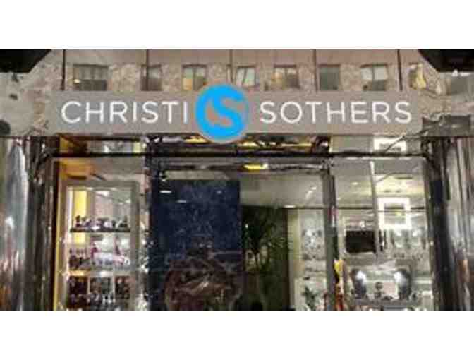 Sterling silver and cubic zirconia hoop earrings from Christi Sothers