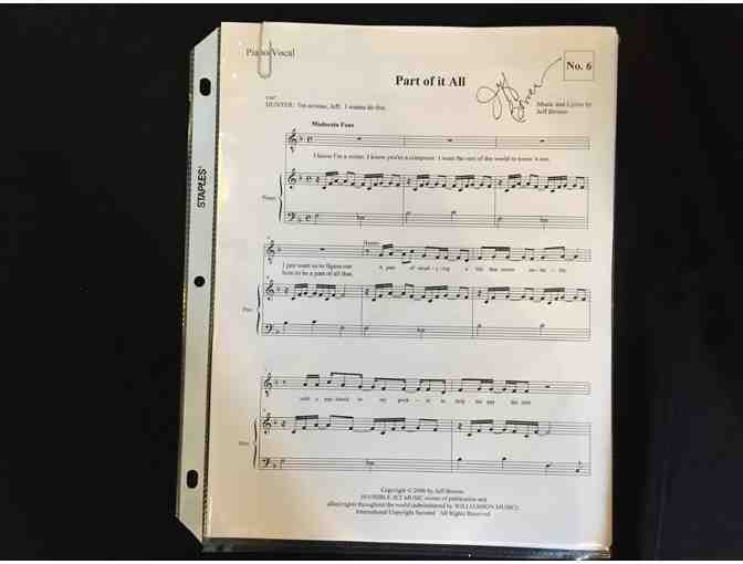 Signed Sheet Music of 'Part of it All' from '[title of show]'