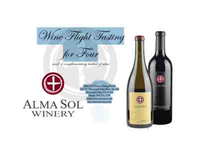 Alma Sol Winery - Wine Flight Tasting for Four and Bottle of Wine