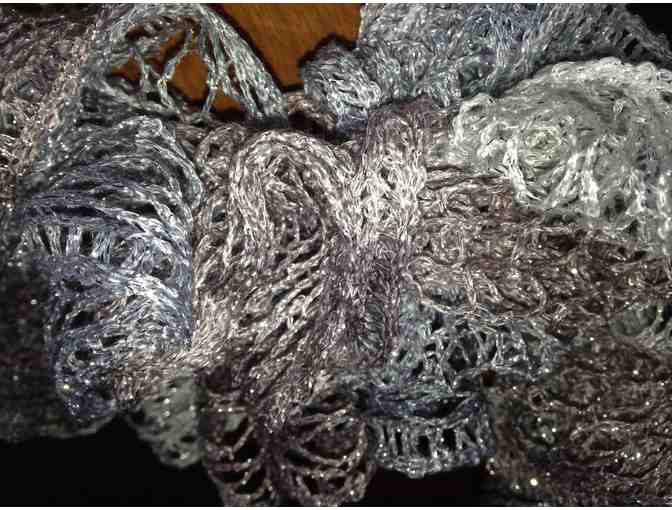 Multi-Tonal Silver Handmade Scarf