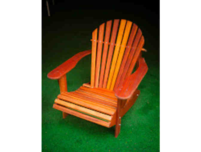 Two Classic African Mahogany Adirondack Chairs (I)