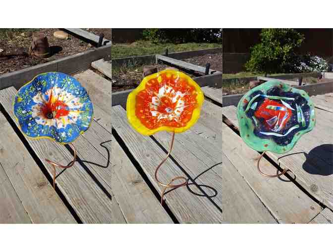 L - Fourth and Fifth Grade Art Project: Three Whimsical Fused Glass Flowers #2