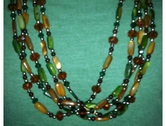 5 Strand Necklace and Matching Earrings